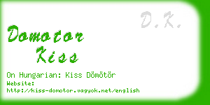 domotor kiss business card