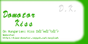 domotor kiss business card